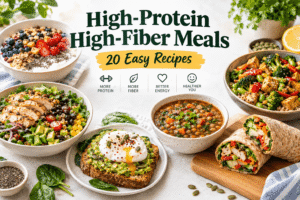 High-Protein High-Fiber Meals: 20 Easy Recipes