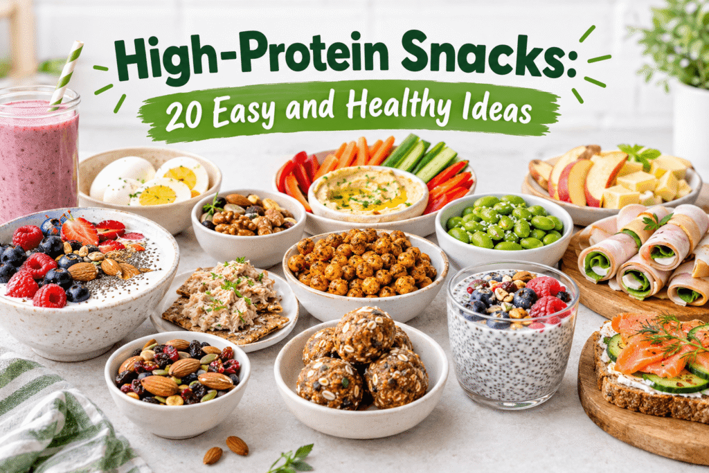 High-protein snacks: 20 easy and healthy snack ideas.